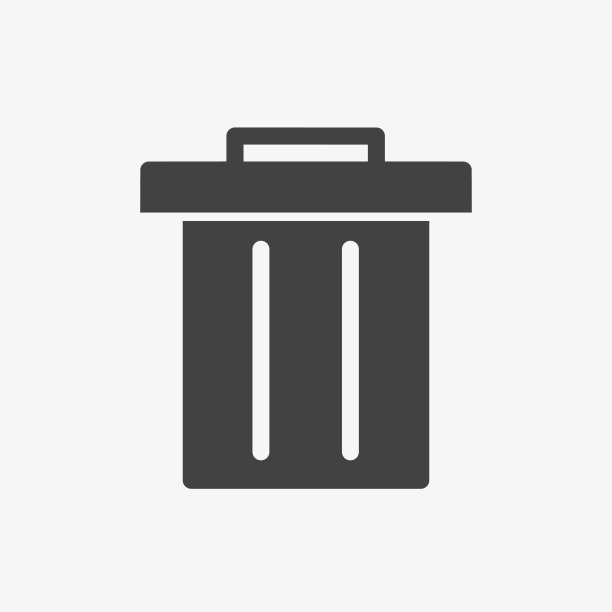 垃圾图标：工具和器皿图标：字形、实体风格图片下载