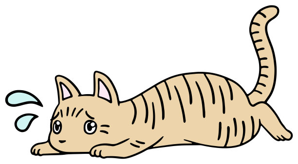 跌落的猫的矢量插图图片下载