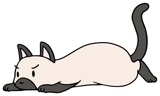 跌落的猫的矢量插图图片下载