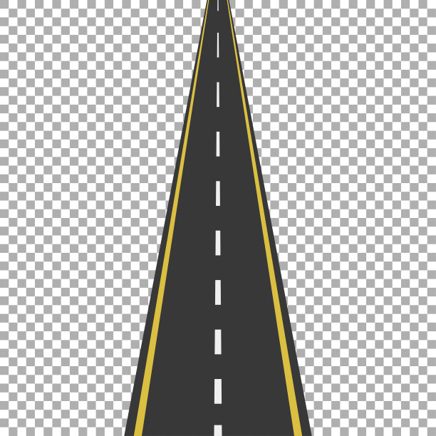 带有白色标记的直线路，矢量图图片下载