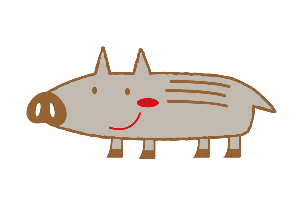 野猪Uribo人物插画图片下载
