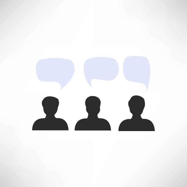 三个人在一个白色的背景上有三个想法图片下载