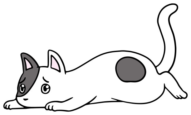 跌落的猫的矢量插图图片下载