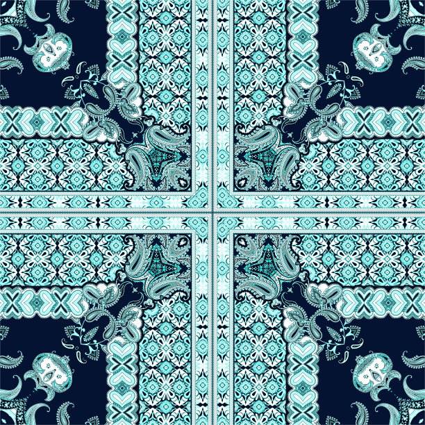 复杂的佩斯利图案。花印度涡纹图案。图片下载