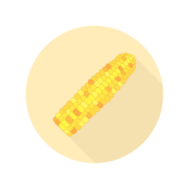 扁平风格玉米图标矢量素材图片下载