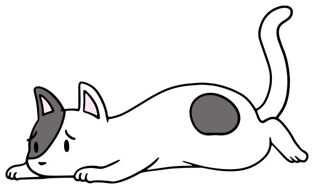 跌落的猫的矢量插图图片下载