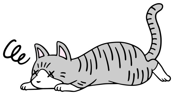 跌落的猫的矢量插图图片下载