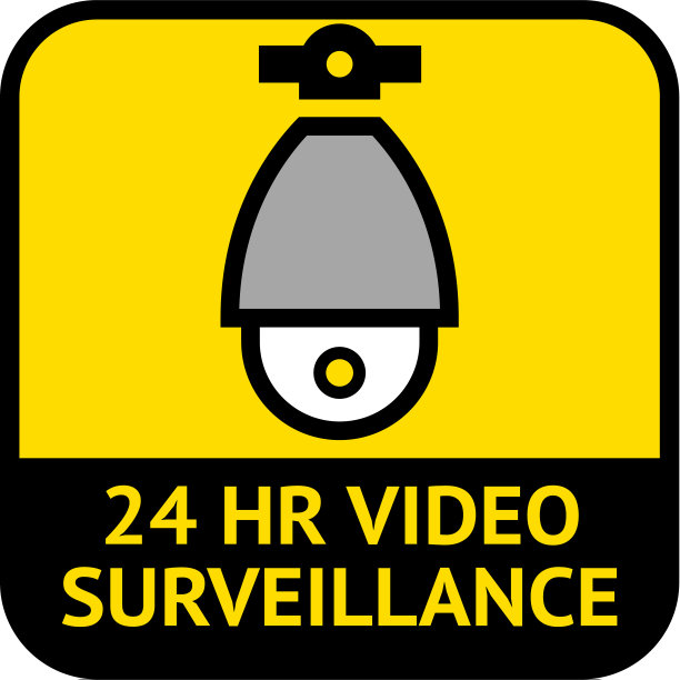 视频监控，闭路电视标签方形形状图片下载