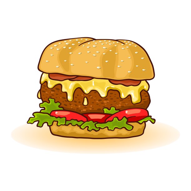大双层汉堡，牛肉饼，融化的奶酪，西红柿，黄瓜，生菜烤面包图片下载