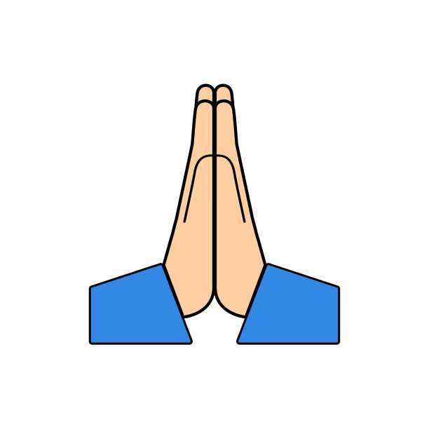 矢量折叠双手图标图片下载