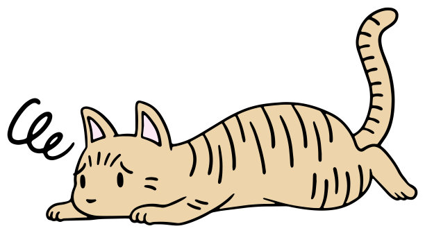 跌落的猫的矢量插图图片下载