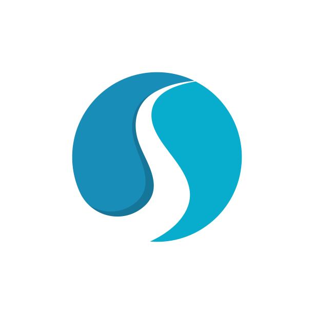 河流图标矢量插图设计图片下载