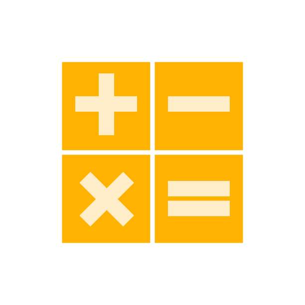 计算器符号-数学插图符号孤立，计算器图标图片下载