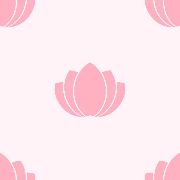 荷花无缝矢量图案图片下载