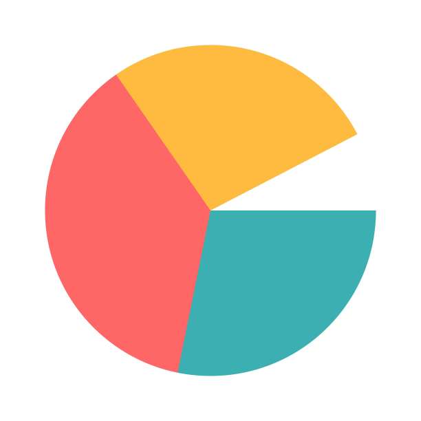 分成扇区的圆形图标图片下载