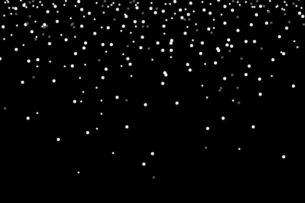 落着的雪孤立在黑色的背景上图片下载