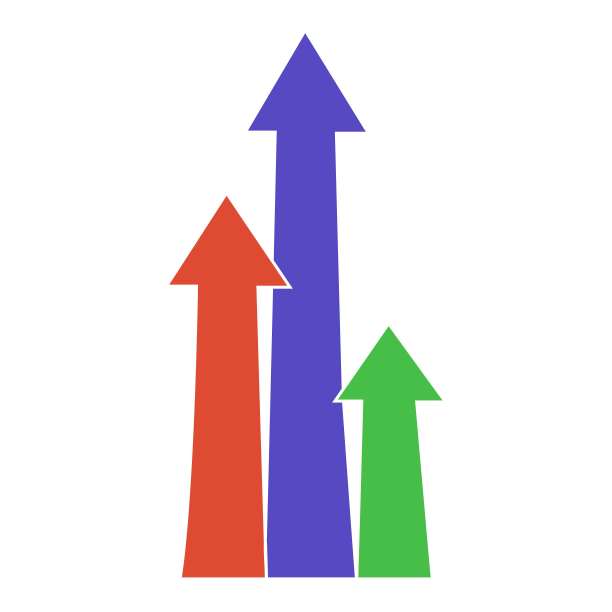 三个不同高度的箭头图片下载