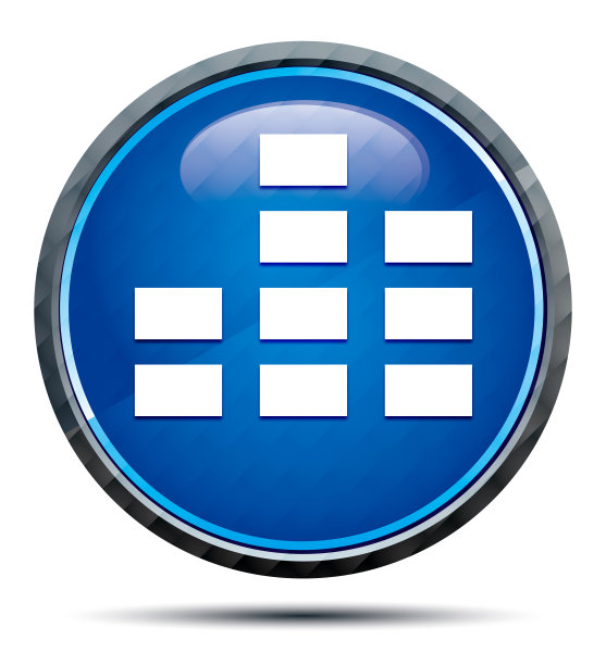 均衡器图标独家蓝色圆形按钮图片下载