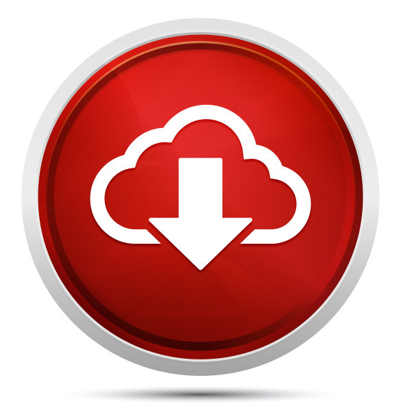 云下载图标推广红轮按钮图片下载