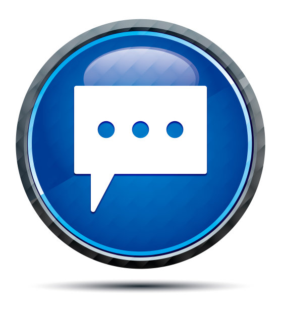 评论图标独家蓝色圆形按钮图片下载