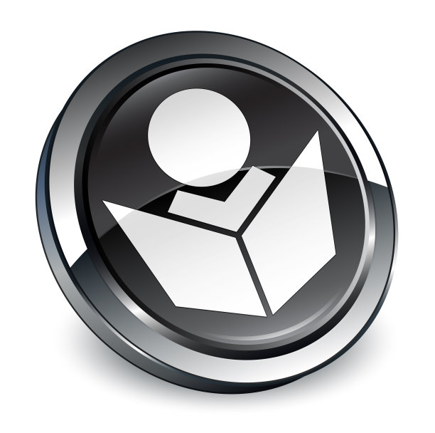 电子学习图标3d黑色圆形按钮图片下载