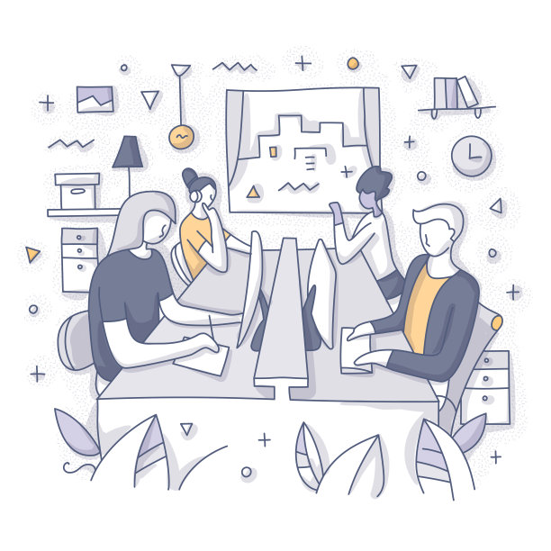 开放式办公空间概念素材图片