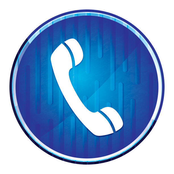 手机图标现代霓虹蓝色圆形按钮图片下载