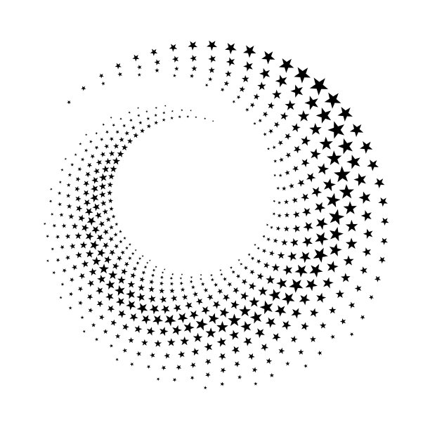 星形点的原始抽象半色调背景图片下载