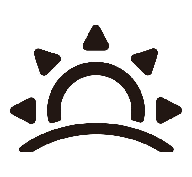 早晨/日出/日落平面矢量图标图片下载