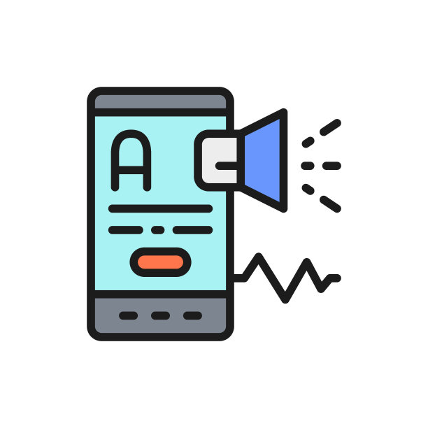 手机自带扩音器，外语，翻译，营销，促销单色线图标。图片下载