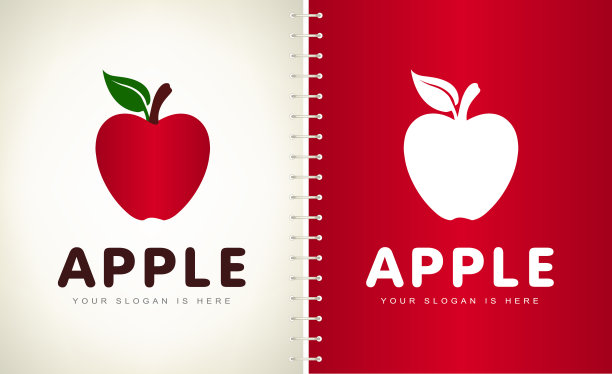 红苹果叶向量图片下载