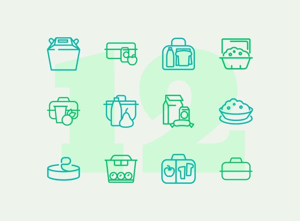 食品系列图标图片下载