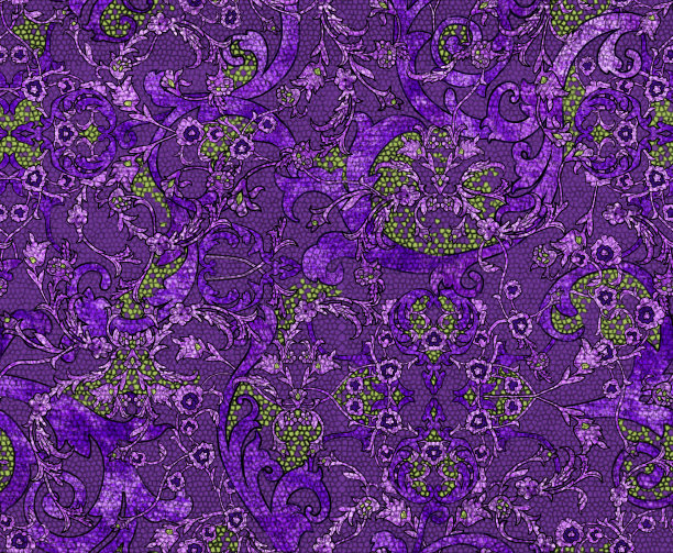 巴洛克风格的马赛克经典无缝图案背景。图片下载