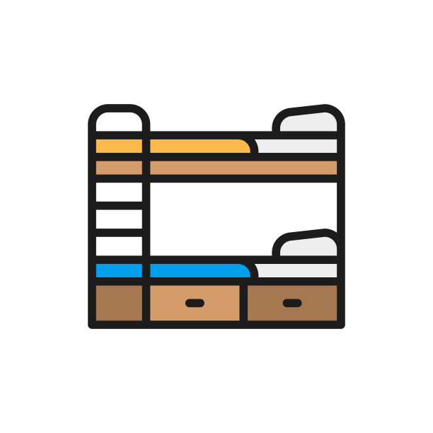 双层床平色线图标。图片下载