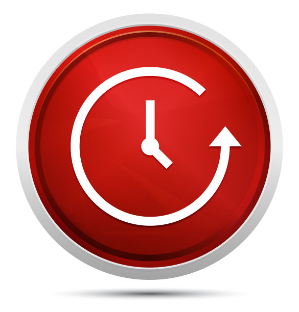 历史图标推广红色圆形按钮图片下载