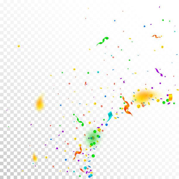 飘带和纸屑。五颜六色的金属箔图片下载