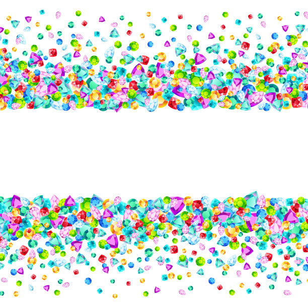 矢量彩色宝石的背景元素在平面风格图片下载