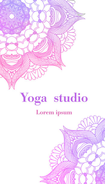 设计卡片瑜伽工作室。图片下载