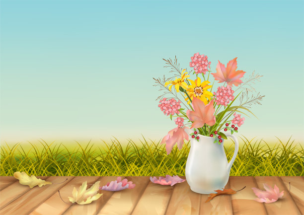 向量秋天背景图片下载