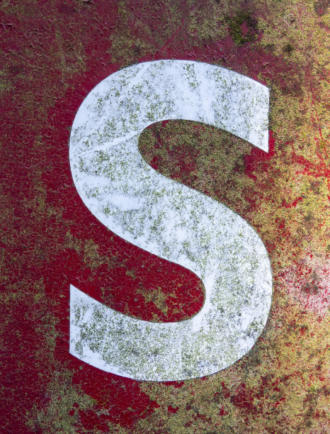 废弃州的文字排版发现字母S图片下载