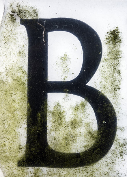 文字措词在破旧的州排版发现字母B图片下载
