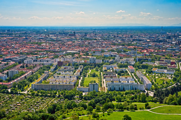慕尼黑鸟瞰图图片下载