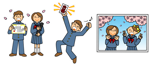 人学校生活入学典礼接受颁奖典礼毕业典礼樱花插图图片下载