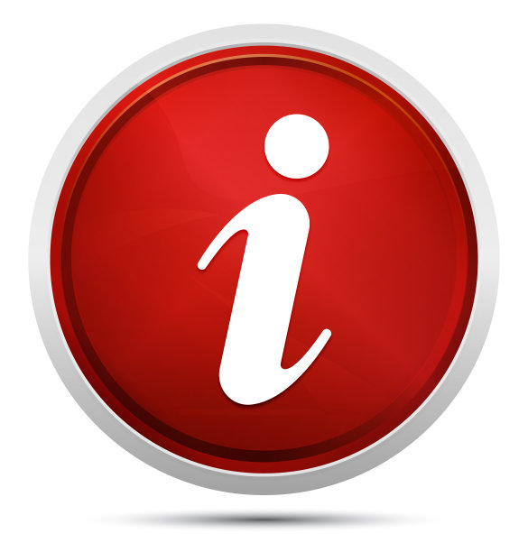 信息图标推广红色圆形按钮图片下载