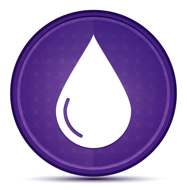 水滴图标素色紫色圆形按钮图片下载