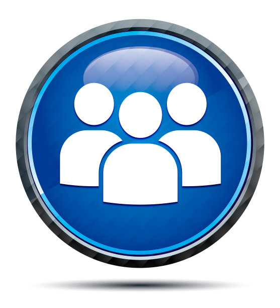 用户组图标专用蓝色圆形按钮图片下载