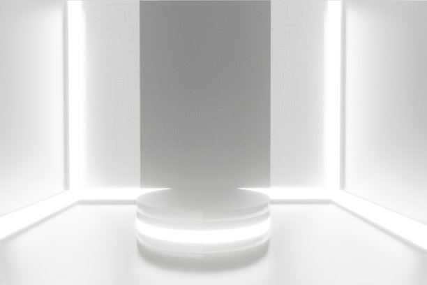 未来的底座展示。产品空白平台。三维渲染图片下载