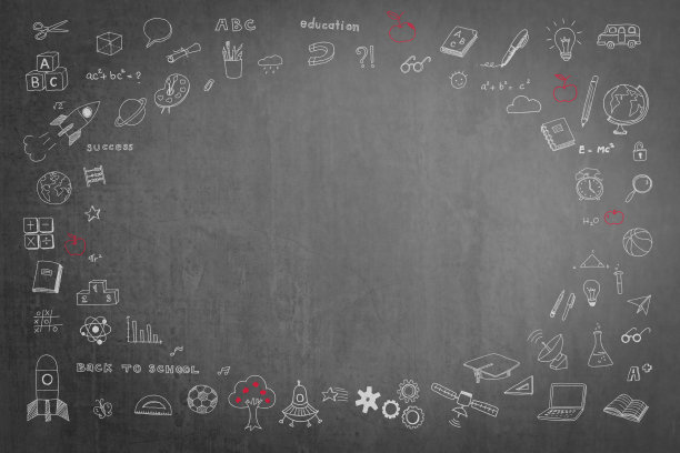 教育学校的黑色黑板有抄写空间图片下载