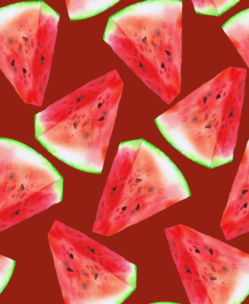 水彩水果无缝图案。图片下载