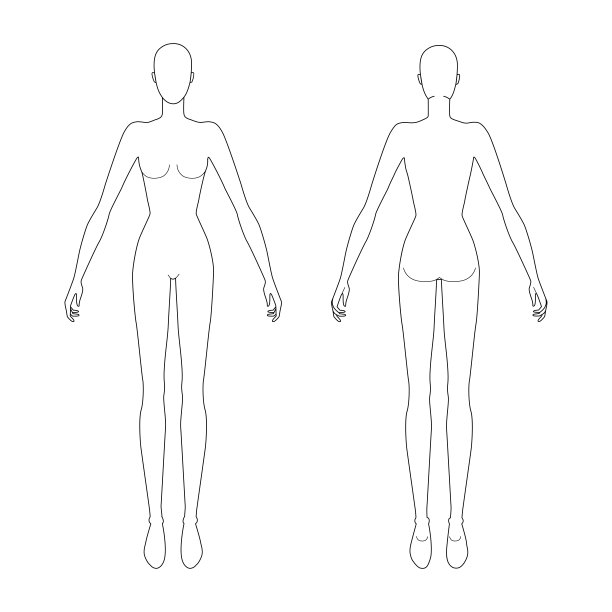 站着的女人的时尚模板图片下载